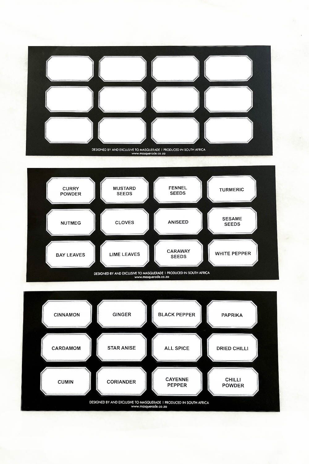 Spice Labels