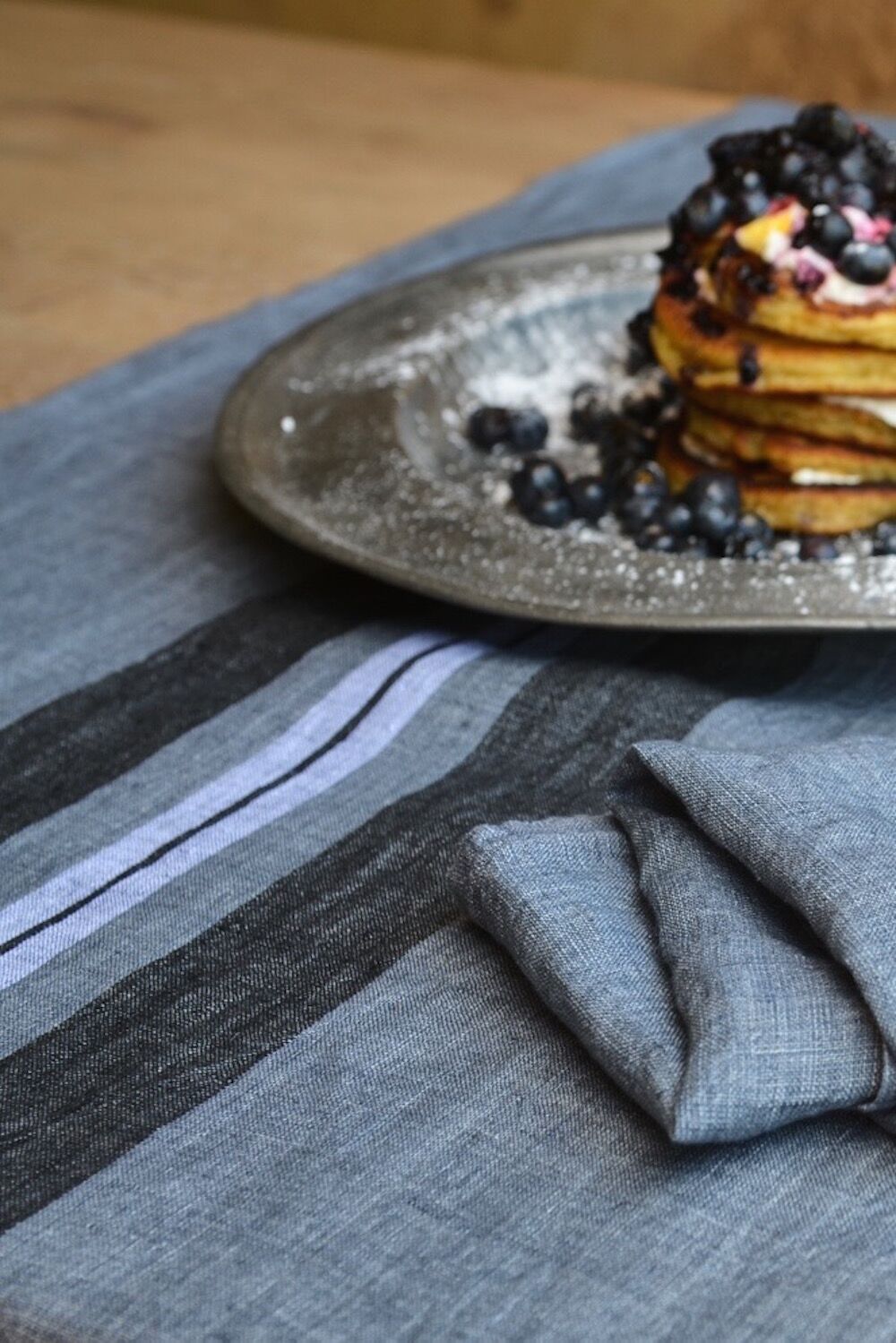 Midnight Blue Linen<br>Table Runner