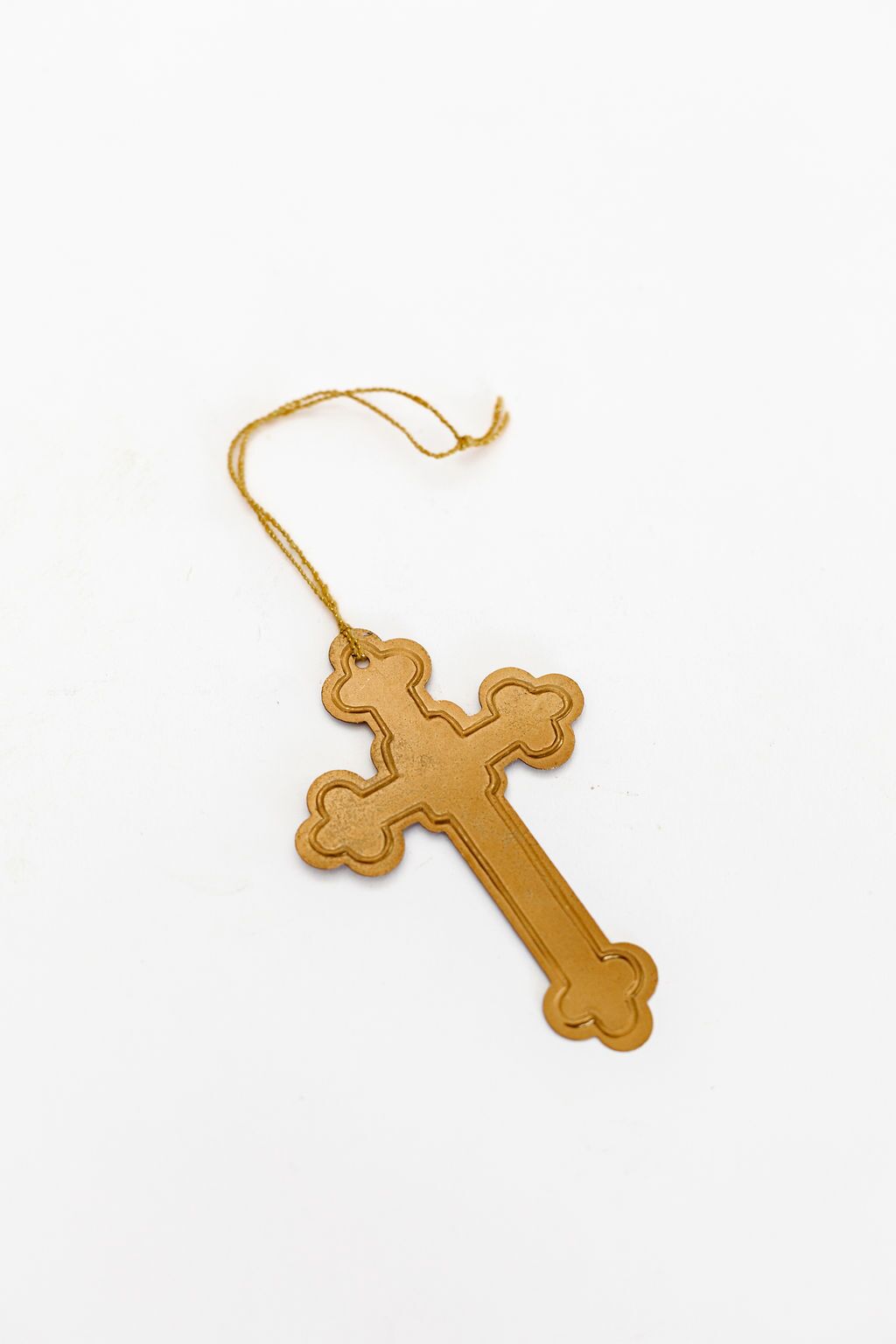 Pressed Iron Cross on String - Image 2