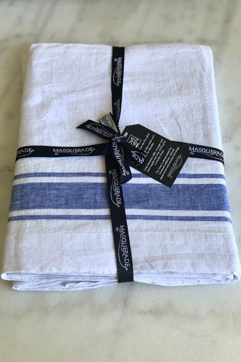 Summer Blue Linen Tablecloth - Image 2