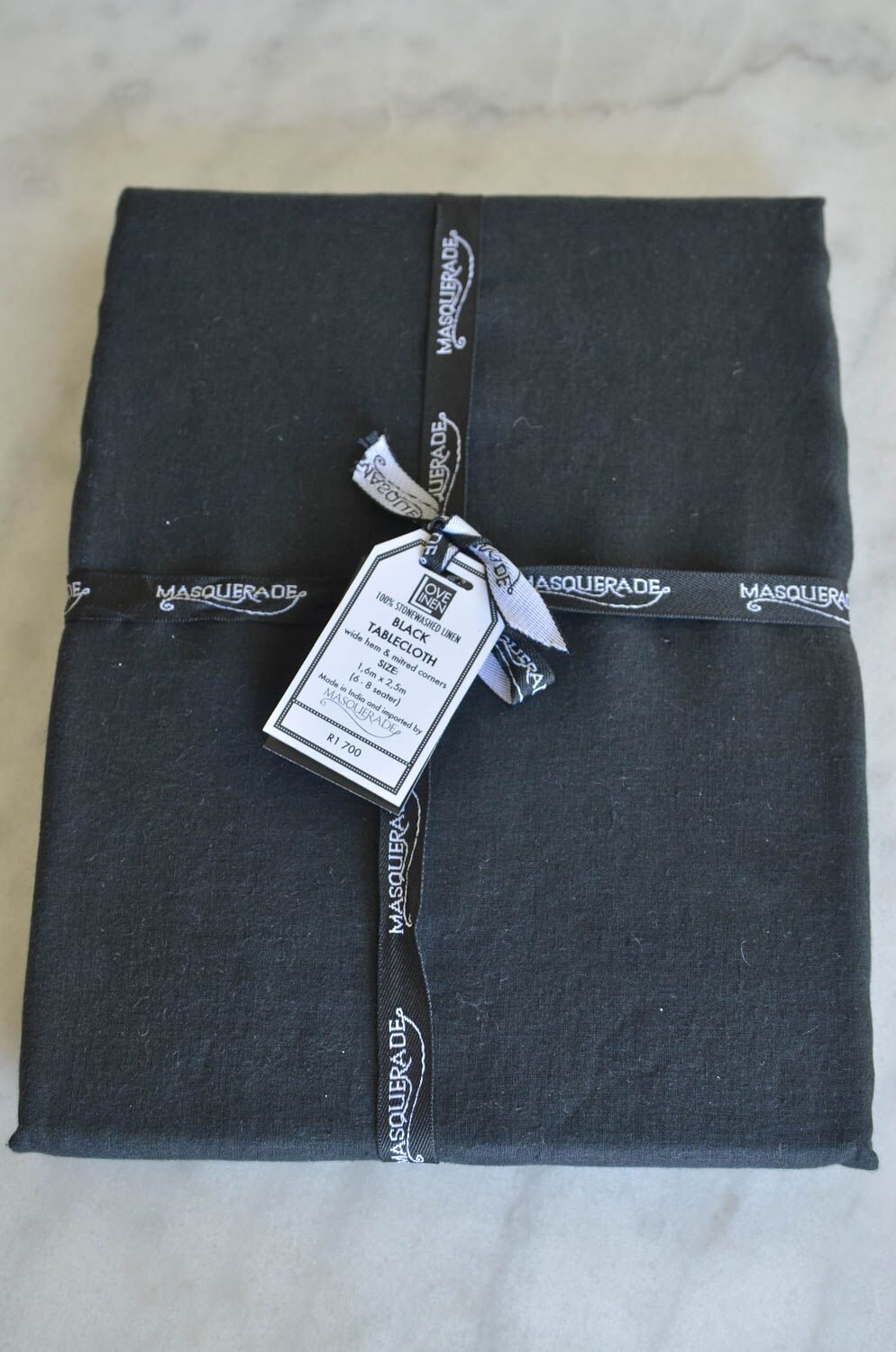 Black Linen Tablecloth - Image 2