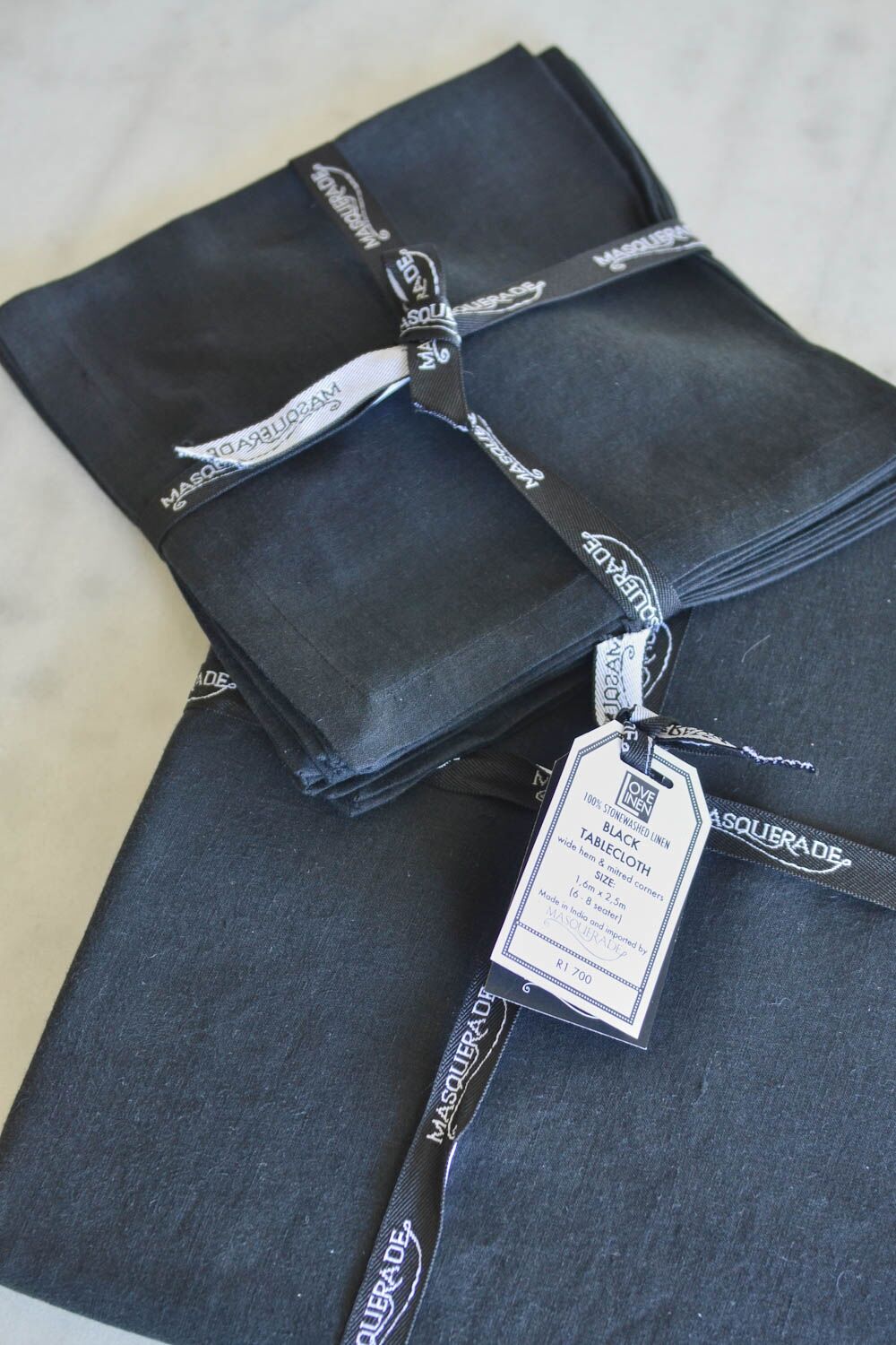 Black Linen Tablecloth - Image 3