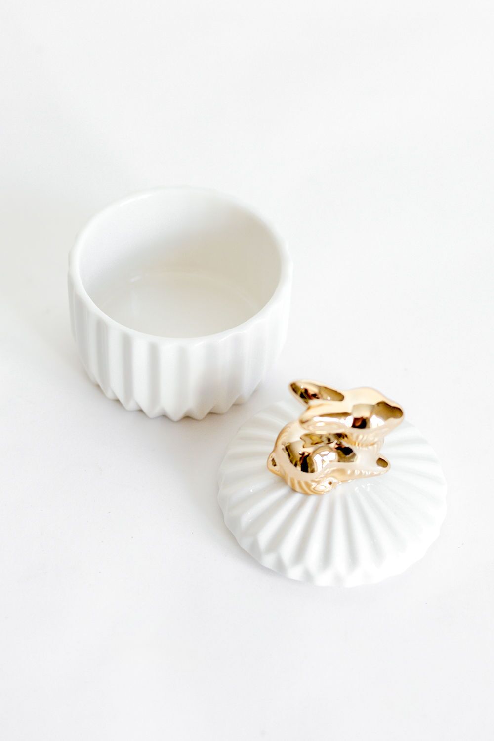 Gold Bunny Trinket Bowl - Image 2