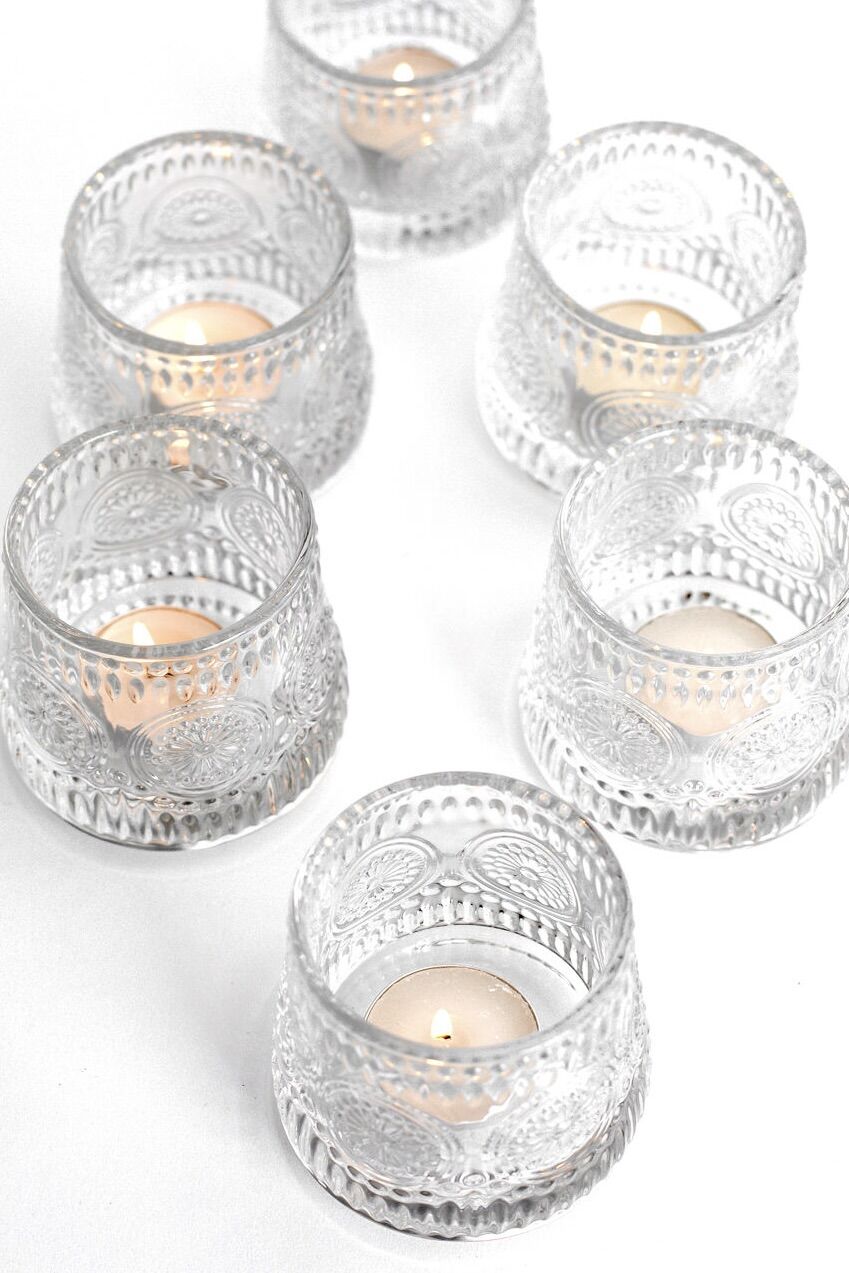 Pinwheel Wobble Votive. Set of 6