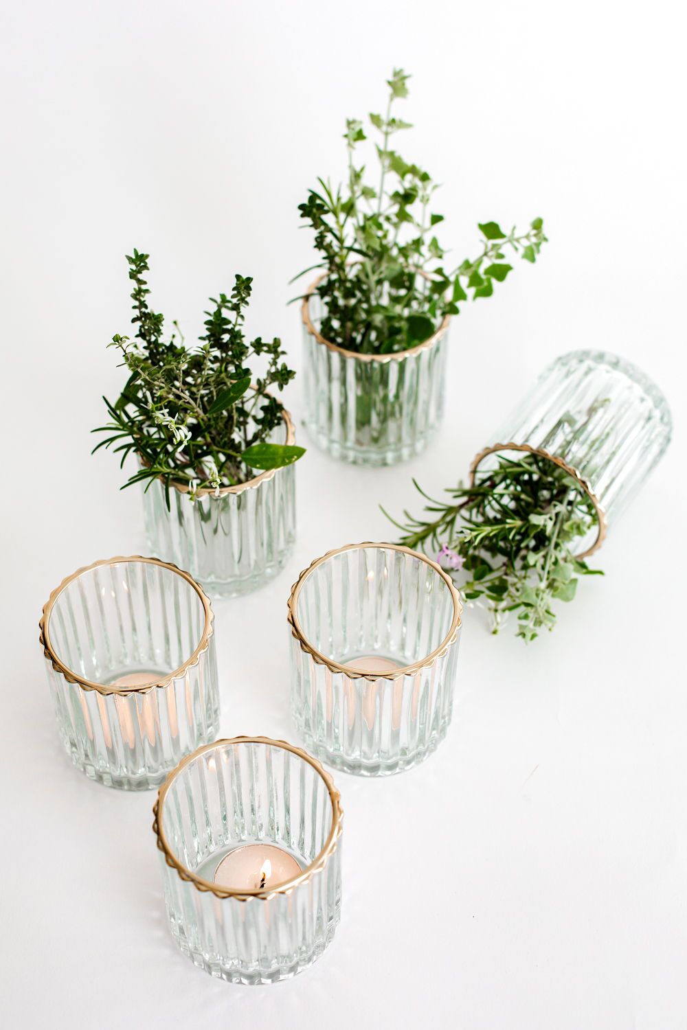 Gold Rim Votives Set of 6 - Image 2
