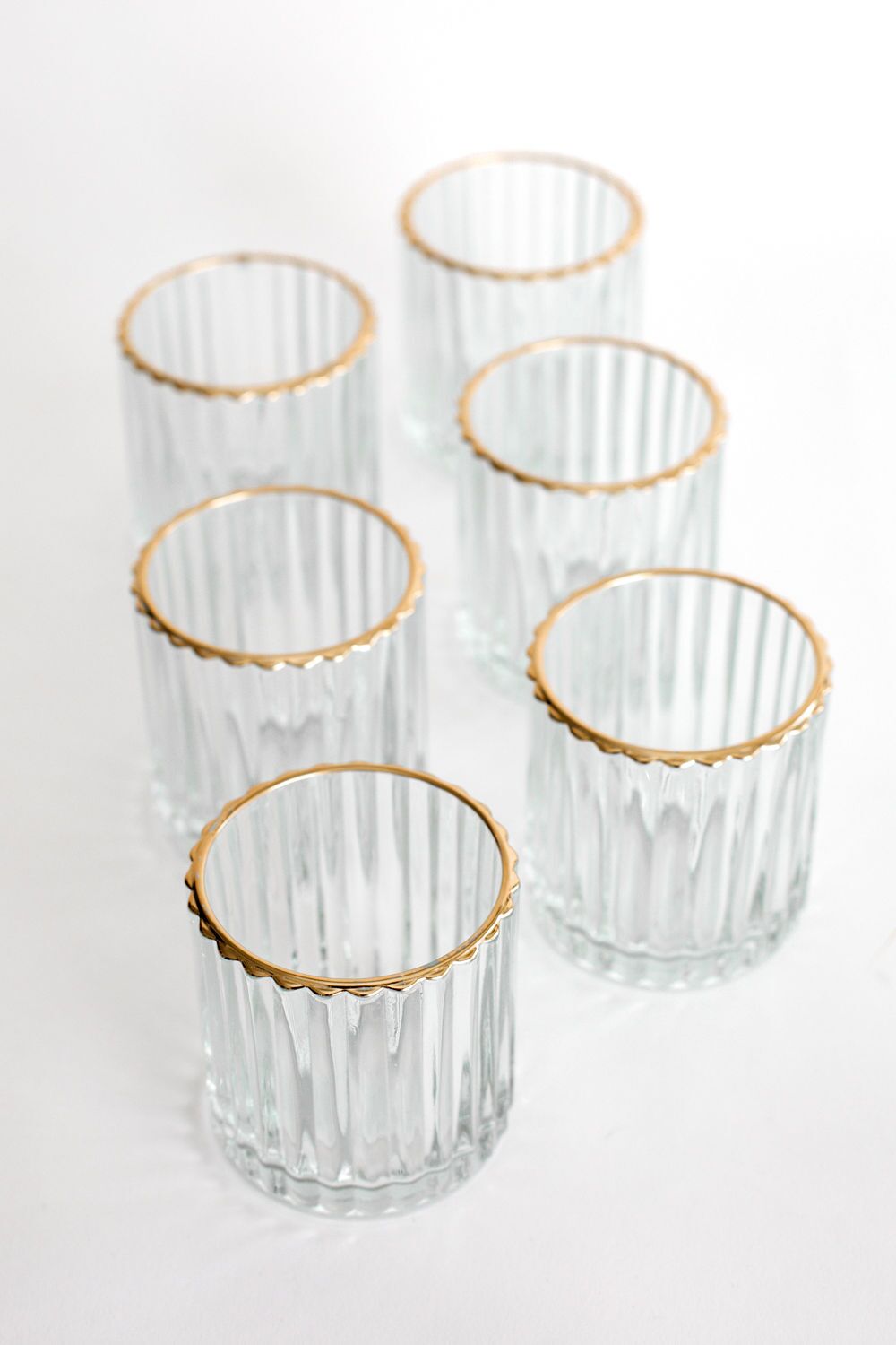 Gold Rim Votives Set of 6 - Image 3