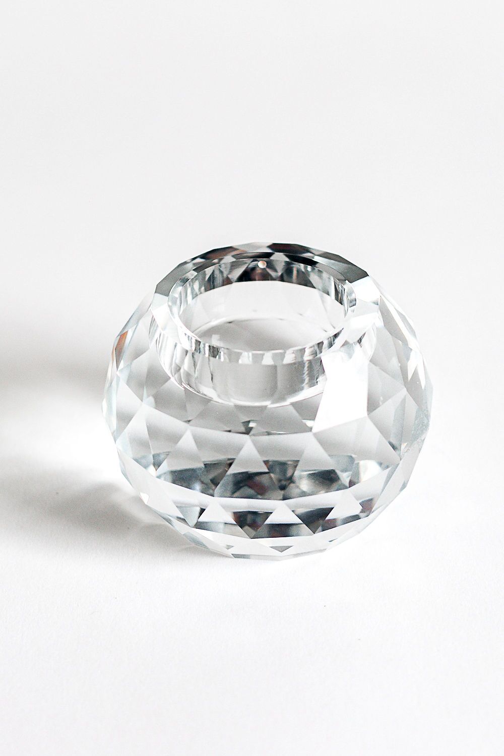 Cut Glass Ball Tea-light Holder - Image 3