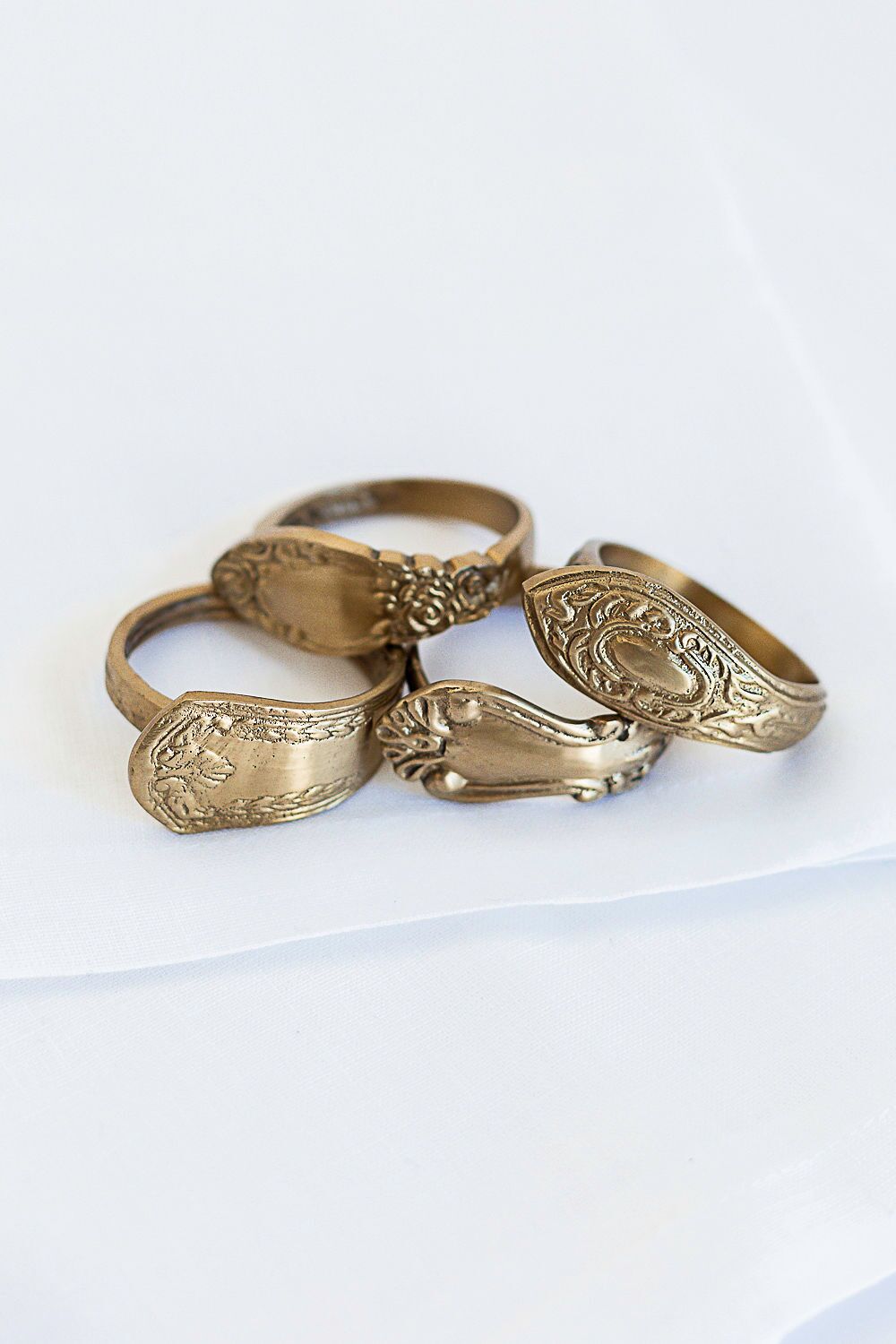 Metal Cutlery Design Napkin Rings - Image 2