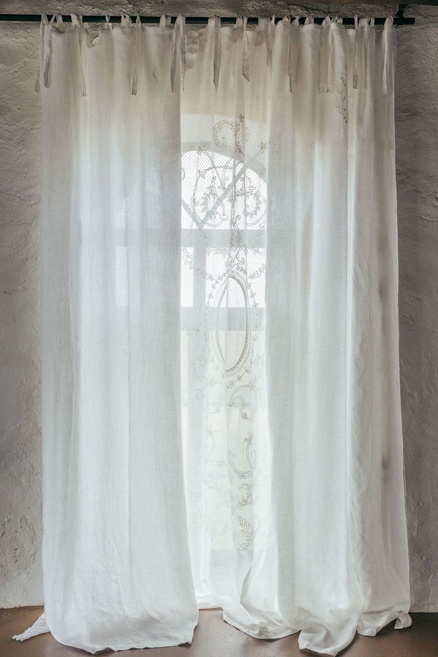 Romantic Dotted Cotton Curtain with Embroidery - Image 6