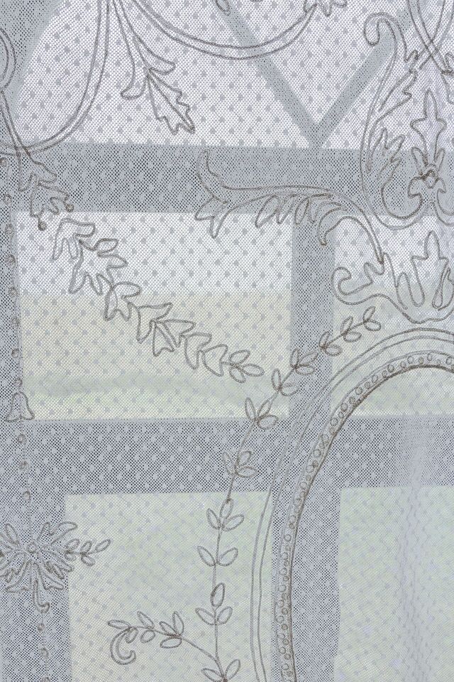 Romantic Dotted Cotton Curtain with Embroidery - Image 2
