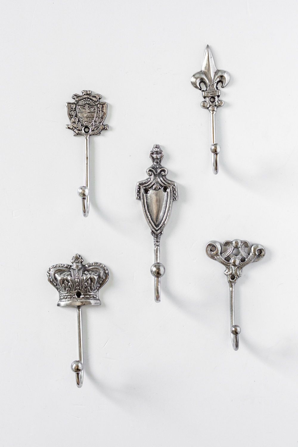 Elegant Single Silver-Plated Hooks