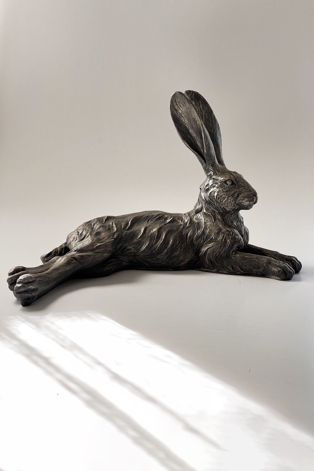 Large Lying Grey Hare - Image 2