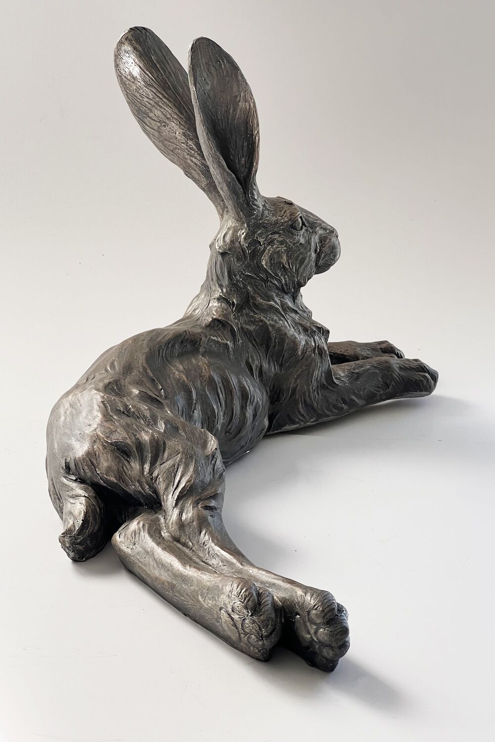 Large Lying Grey Hare - Image 3