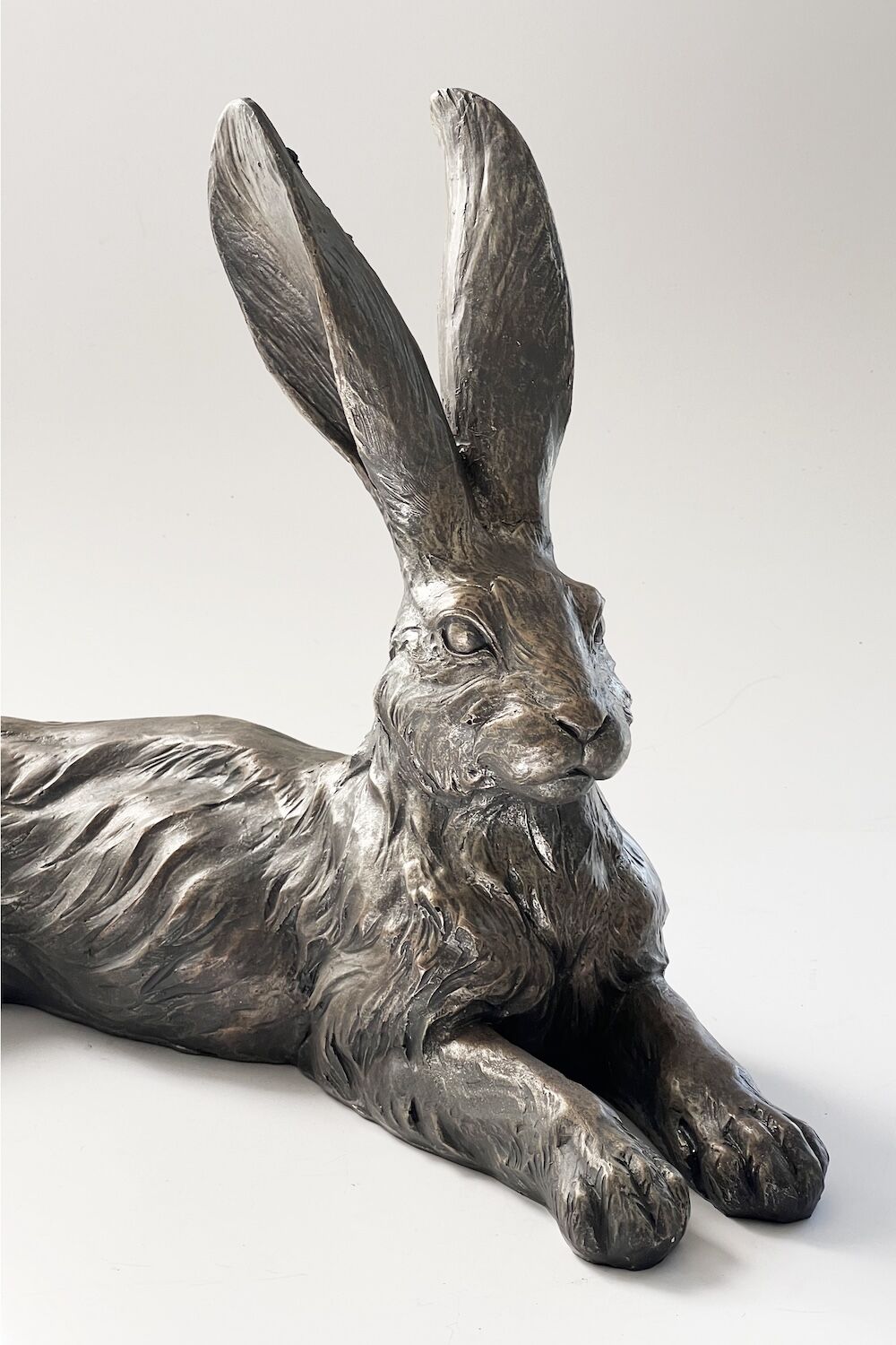Large Lying Grey Hare - Image 4