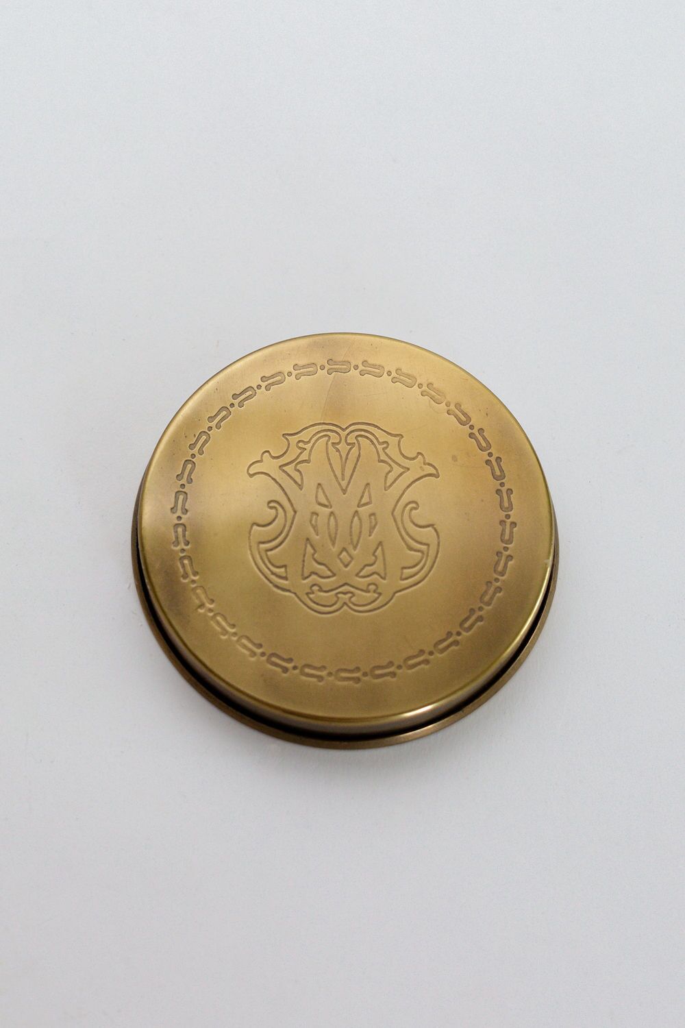 Monogram Brass Candle Lid - Image 2