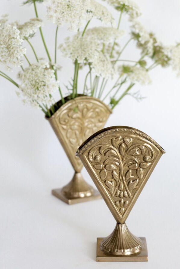 Triangle Brass Vase