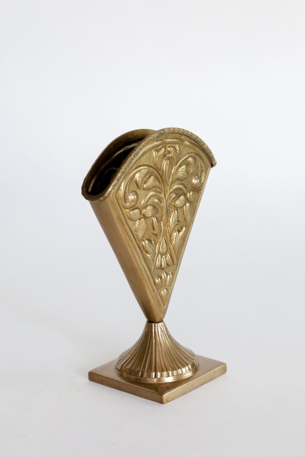 Triangle Brass Vase - Image 3