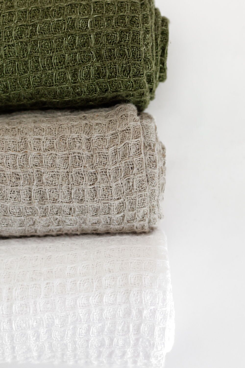 Linen Waffle Weave Bath Towels