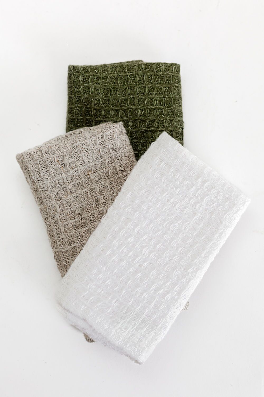 Linen Waffle Weave Hand Towels - Image 2