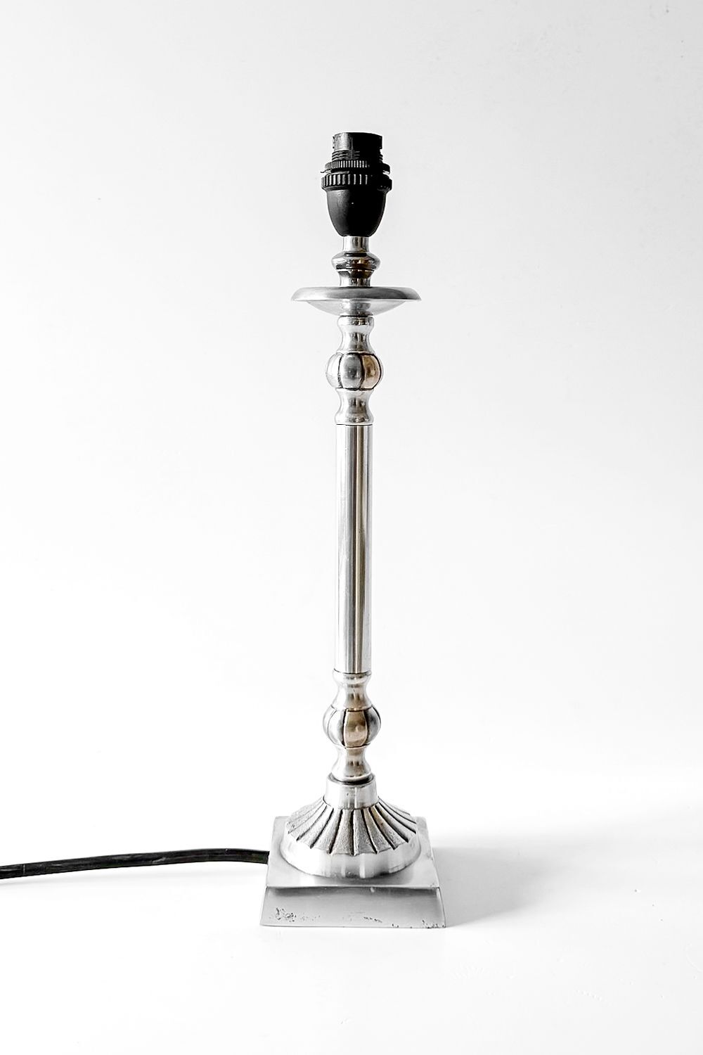 Lamp with Metal Trimmed Shade - Image 3
