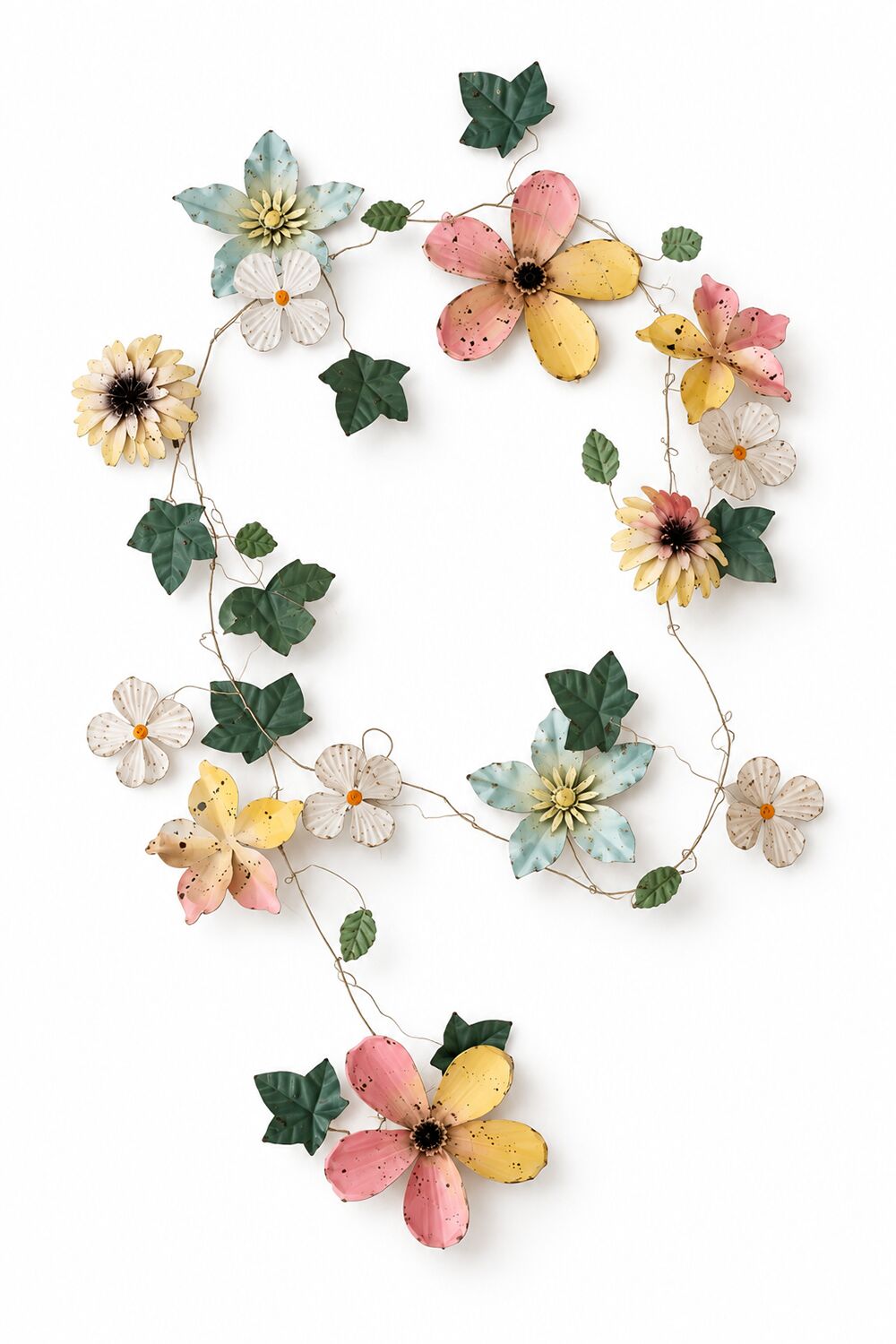 Metal Flowers Garland